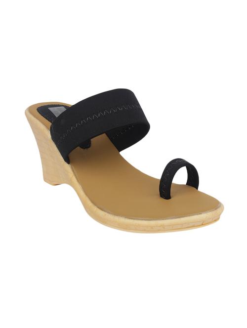 black one toe wedge - 14165446 - Very Small Image - 1