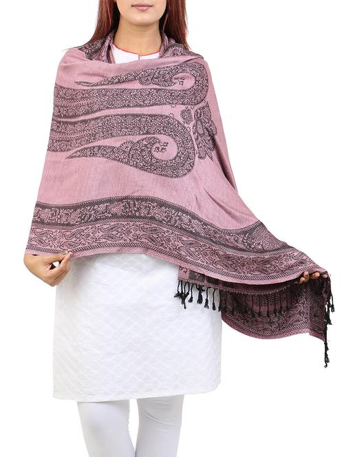 pink paisley viscose shawl - 14166844 - Very Small Image - 1