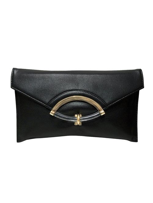 black leather regular clutch - 14167181 - Very Small Image - 1