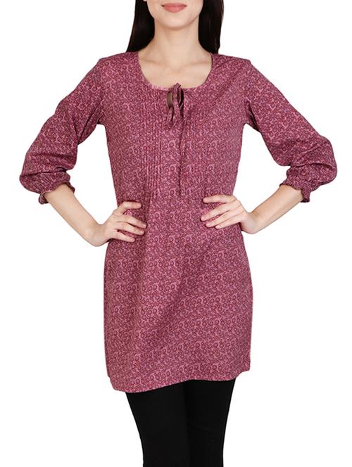 pink cotton straight kurta - 14167922 - Very Small Image - 1