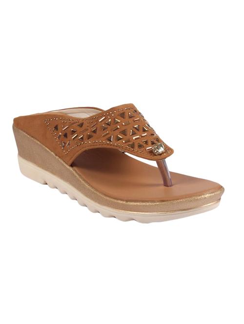 anand archies artificial leather tan wedges for girl's & women's (aa-363-p) - 14168288 - Very Small Image - 1