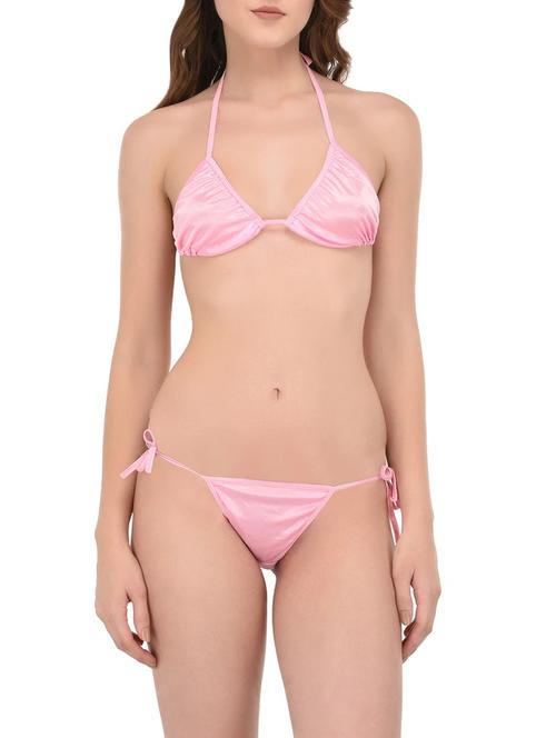 pink polyester bikini - 14168500 - Very Small Image - 1