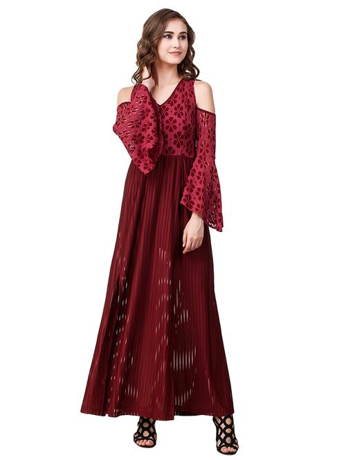 maroon maxi dress - 14169093 - Very Small Image - 1