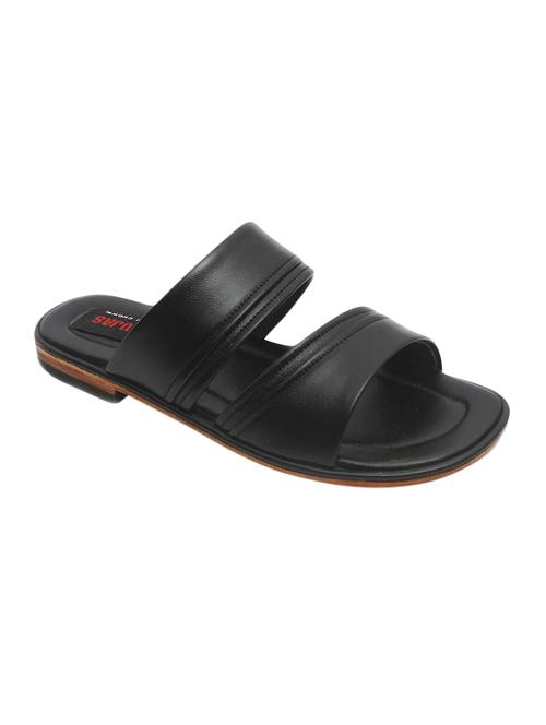 black leatherette slip on slipper - 14169419 - Very Small Image - 1