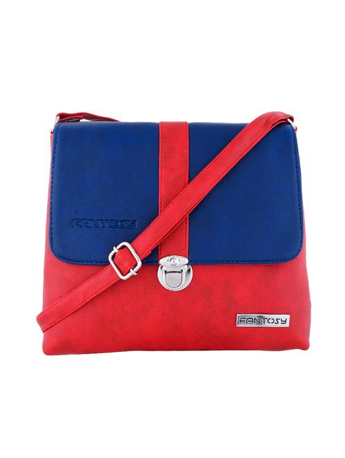 blue leatherette  regular sling bag - 14172661 - Very Small Image - 1