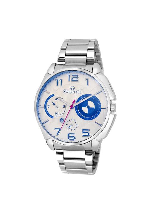 swisstyle stainless steel round dial anolog watch - 14172759 - Very Small Image - 1