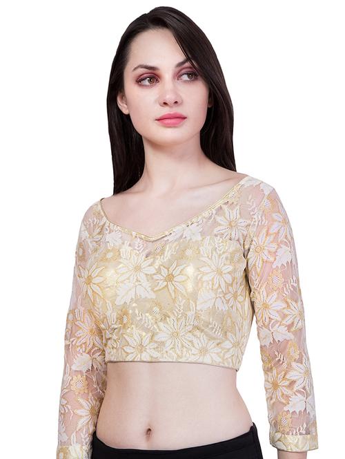 beige woven blouse - 14173722 - Very Small Image - 1