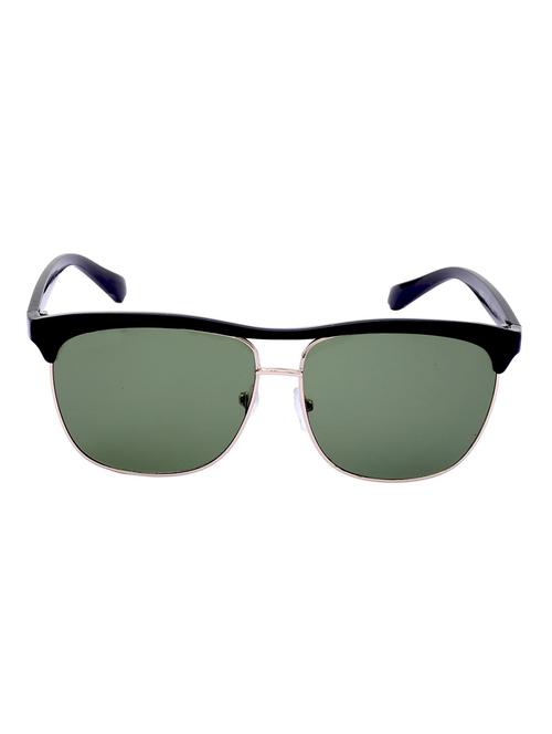 black frame uv protected rectangular aviator sunglasses for men - 14174716 - Very Small Image - 1
