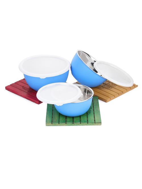 microwave safe stainless steel & plastic coated bowl - 14174822 - Very Small Image - 1