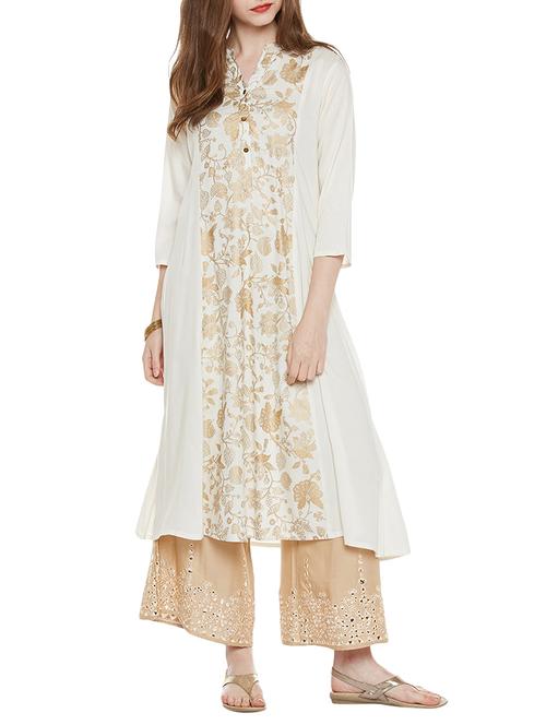 Flared printed kurta - 14175889 - Very Small Image - 1