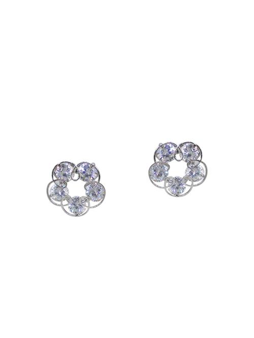 silver metal studs earrings - 14176458 - Very Small Image - 1