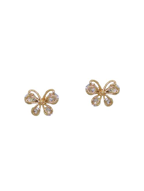 gold metal studs earrings - 14176459 - Very Small Image - 1