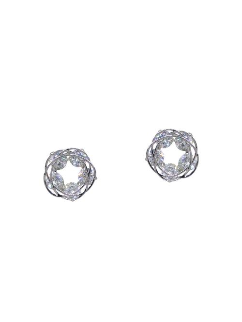 silver metal studs earrings - 14176461 - Very Small Image - 1