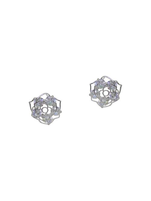 silver metal studs earrings - 14176462 - Very Small Image - 1
