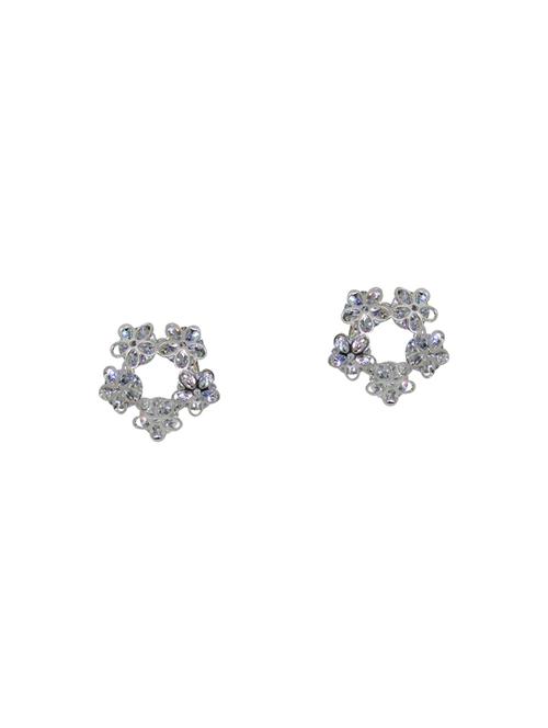 silver metal studs earrings - 14176466 - Very Small Image - 1