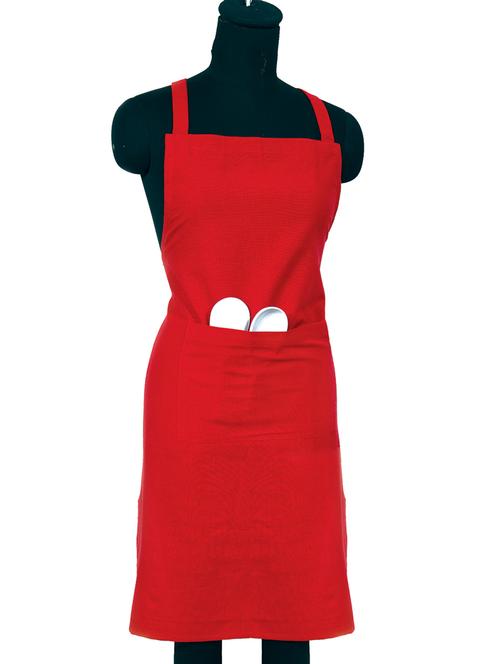 solid cotton free size apron - 14178189 - Very Small Image - 1