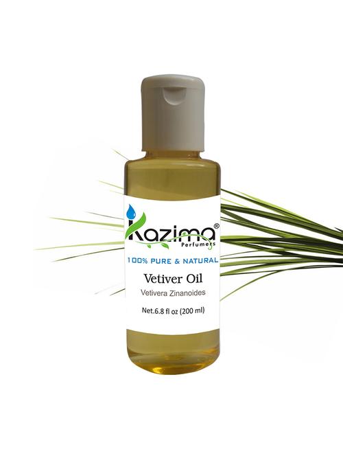 kazima vetiver essential oil (200ml) 100% pure natural & undiluted for skin care & hair treatment - 14179805 - Very Small Image - 1