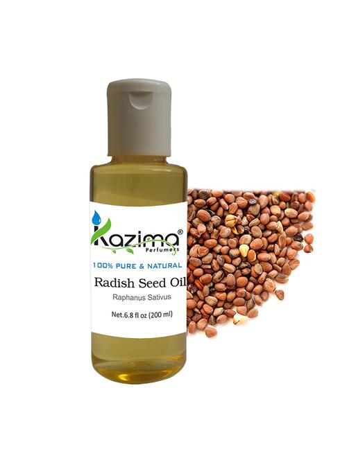 kazima radish seed cold pressed carrier oil (200ml) 100% pure natural & undiluted for skin care & hair treatment - 14179861 - Very Small Image - 1