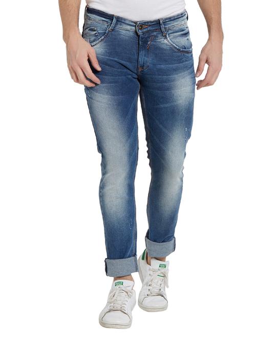 blue heavy washed jeans - 14181489 - Very Small Image - 1