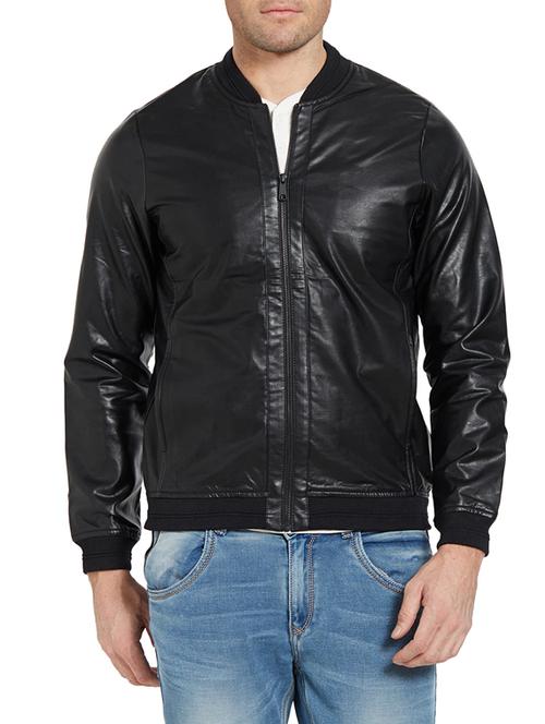 black leather biker jacket - 14181618 - Very Small Image - 1