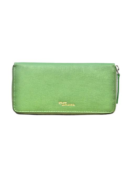 Green Leather Regular Clutch - 14182242 - Very Small Image - 1