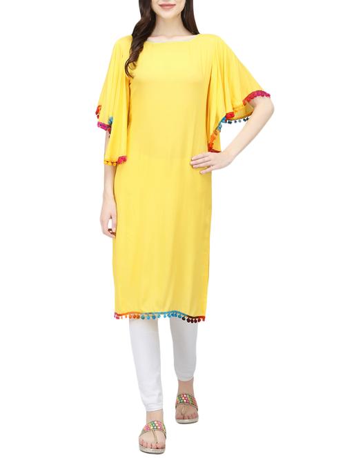 straight bat wing kurta - 14182900 - Very Small Image - 1