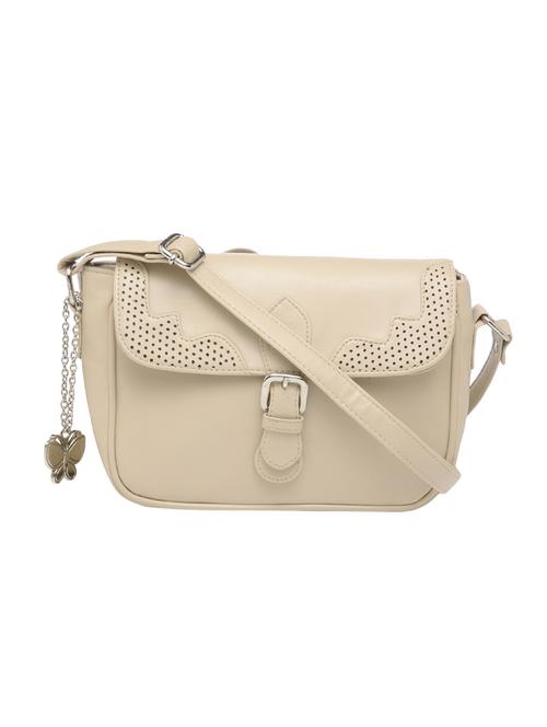 beige  leatherette  regular sling bag - 14183555 - Very Small Image - 1