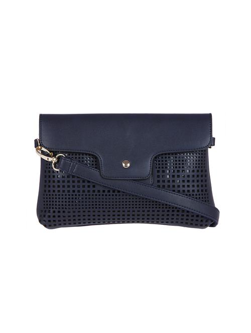 black leatherette  regular sling bag - 14184026 - Very Small Image - 1