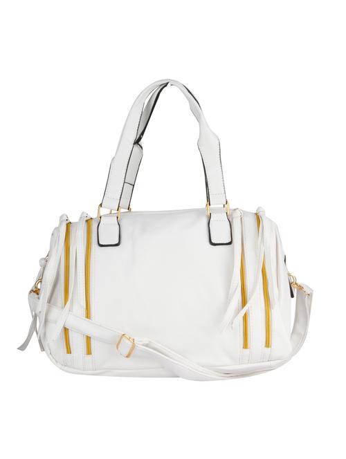 white leatherette  handbag - 14184653 - Very Small Image - 1