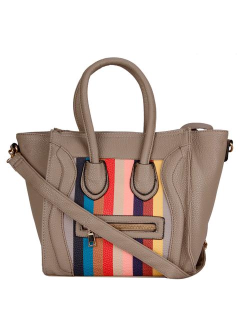 grey leatherette  regular handbag - 14184662 - Very Small Image - 1