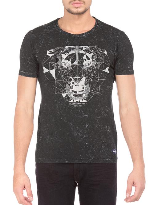 black cotton t-shirt - 14190024 - Very Small Image - 1