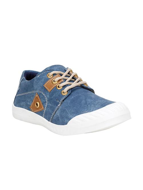 blue denim lace up sneaker - 14191600 - Very Small Image - 1