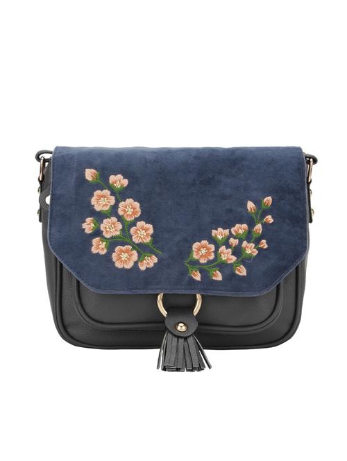 grey leatherette regular sling bag - 14191805 - Very Small Image - 1