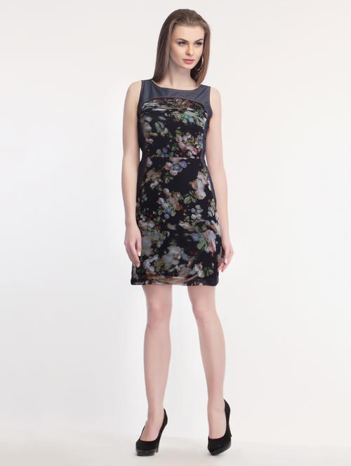black printed sheath dress - 14194084 - Very Small Image - 1