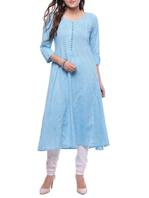 a-line melange kurta - 14194159 - Very Small Image - 1
