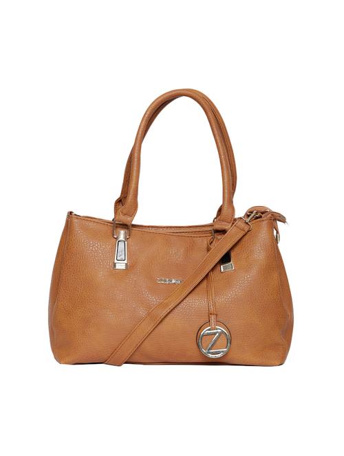 tan leatherette  regular handbag - 14194340 - Very Small Image - 1