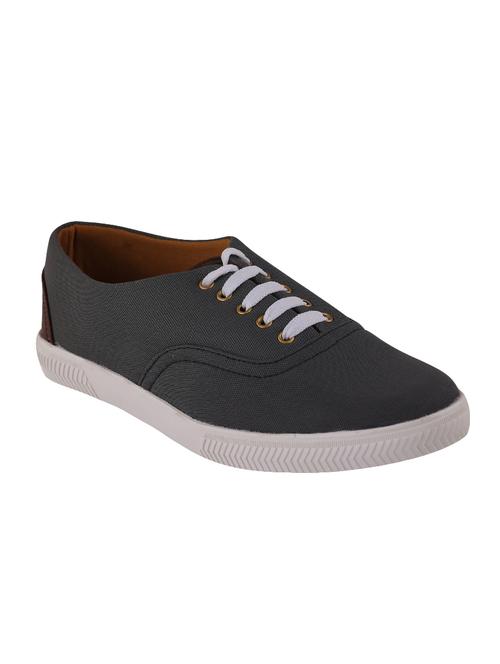 grey canvas lace up sneaker - 14195513 - Very Small Image - 1