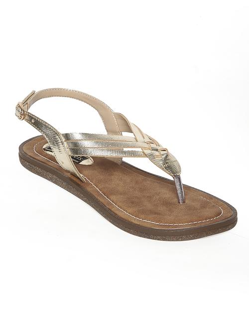gold back strap sandal - 14195647 - Very Small Image - 1