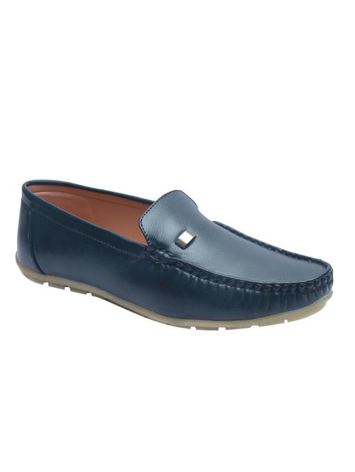 Blue Leatherette Slip On Loafer - 14195648 - Very Small Image - 1