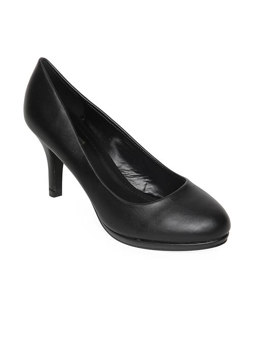 black faux leather slip on pumps - 14195681 - Very Small Image - 1