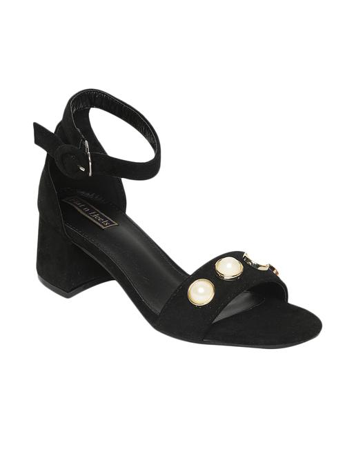 black velvet ankle strap sandals - 14195906 - Very Small Image - 1