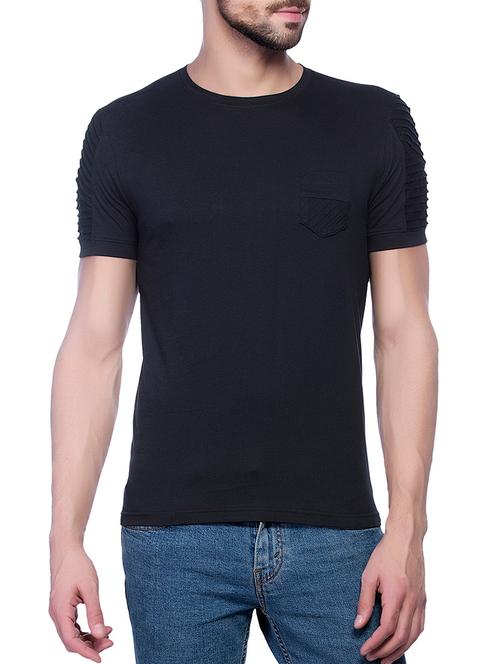 black cotton t-shirt - 14196018 - Very Small Image - 1