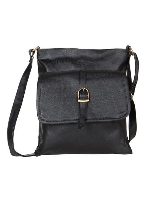 black leatherette regular sling bag - 14197212 - Very Small Image - 1