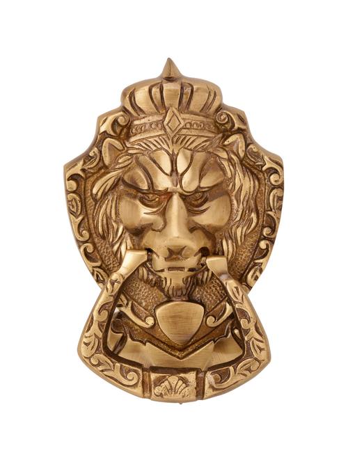 decorative handicraft lion face door knocker - 14198399 - Very Small Image - 1