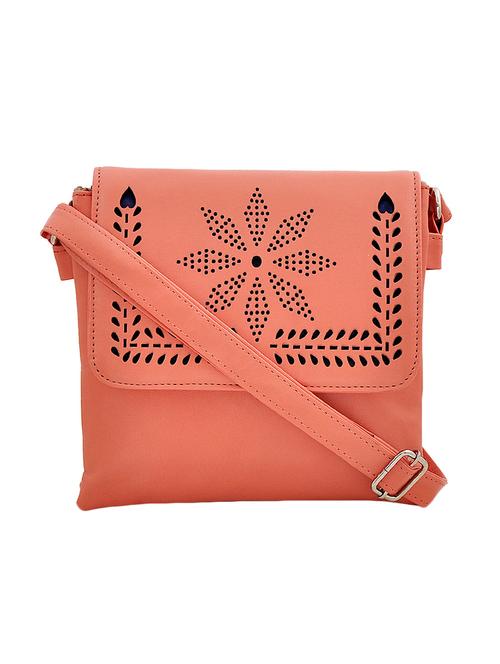 pink leatherette  regular sling bag - 14204482 - Very Small Image - 1