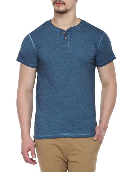 navy blue cotton t-shirt - 14204675 - Very Small Image - 1