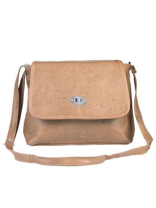 beige  cotton regular sling bag - 14206397 - Very Small Image - 1