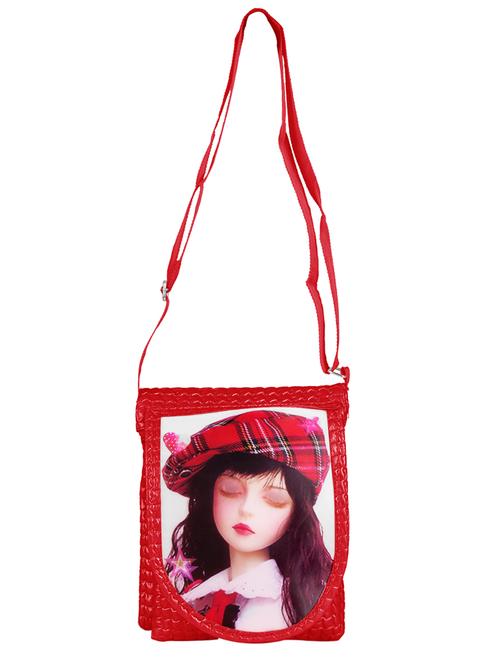 red cotton  sling bag - 14206403 - Very Small Image - 1