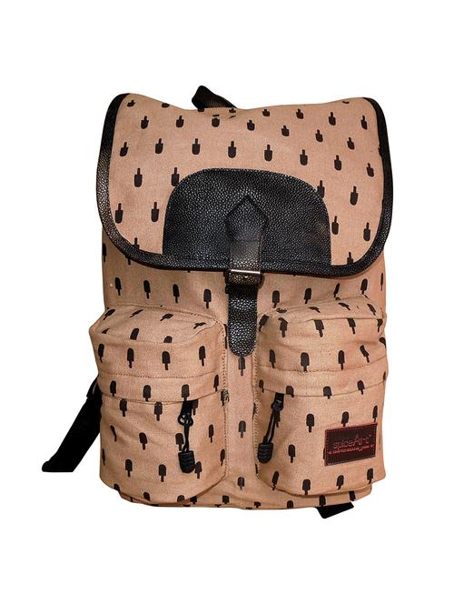 Brown Canvas Fashion Backpack - 14208809 - Very Small Image - 1