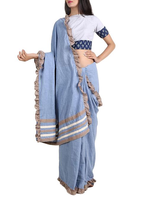 tjori stripes pallu handloom saree - 14212374 - Very Small Image - 1